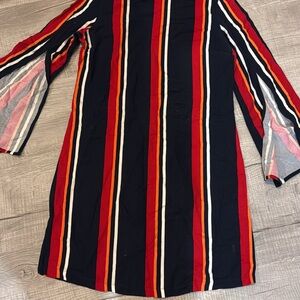Striped Red and Black Mini Dress